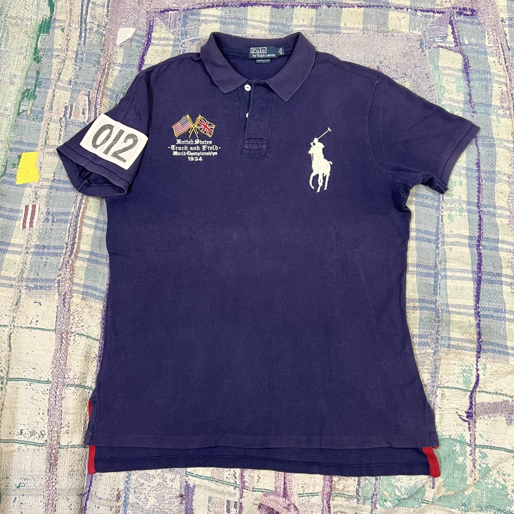 Polo Ralph Lauren Italy Track And Field Shirt Big Pony XL